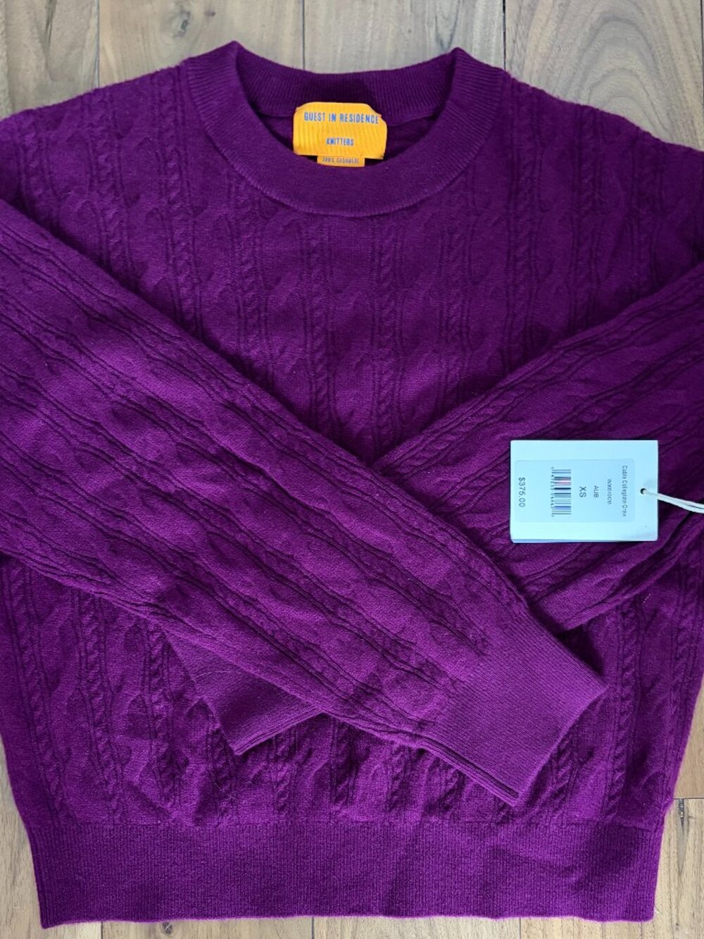 Guest In Residence Cable Collegiate Crew Sweater